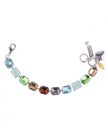 Large Emerald Bracelet in "Forget Me Not" - Yellow Gold est présent 