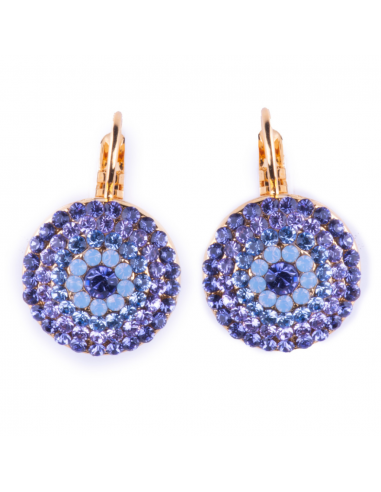 Extra Luxurious Pavé Leverback Earrings in "Lavender Fields" *Custom* Pour