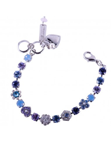 Petite Heart and Flower Bracelet in "Blue Skies" *Custom* livraison gratuite