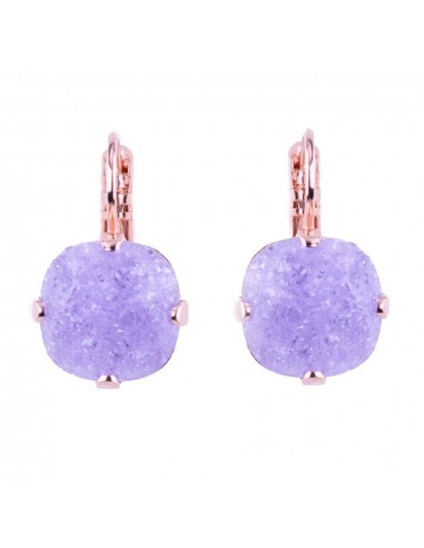 Cushion Cut Leverback Earrings in "Violet Ice" *Custom* la chaussure