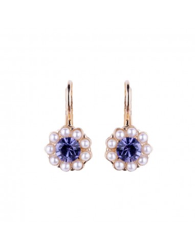 Medium Flower Leverback Earrings in "Violet" *Custom* 50% de réduction en Octobre 2024