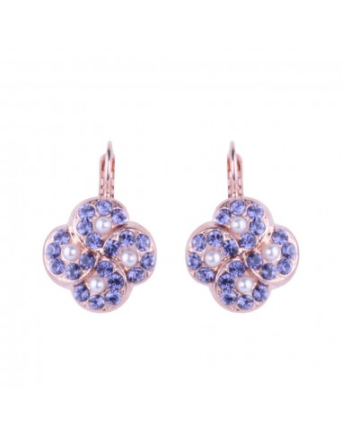 Extra Luxurious Quatrefoil Leverback Earrings in "Violet" *Custom* Paris Déstockage Promo