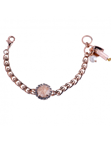 Cushion Cut Halo Chain Bracelet in "Desert Rose" *Custom* de l' environnement