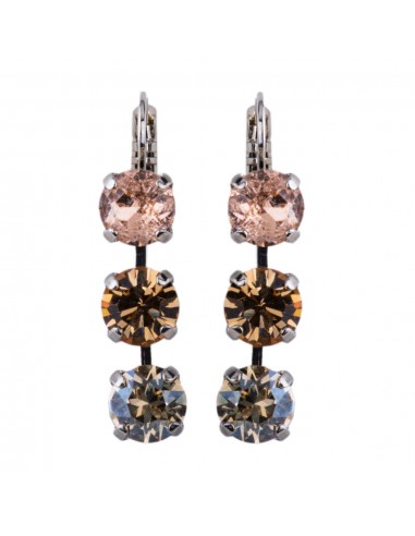 Medium Three Stone Leverback Earrings in "Desert Rose" *Custom* de la marque